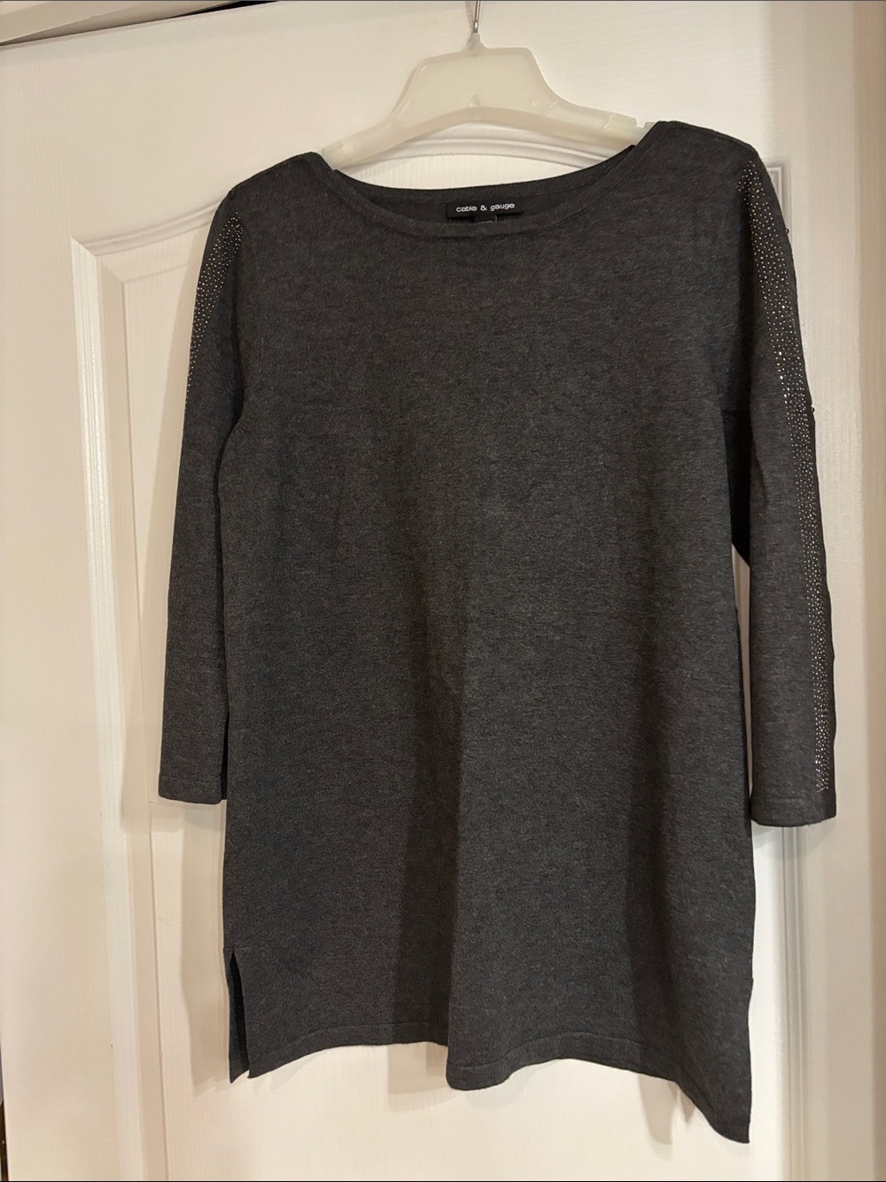 Cable & Gauge Charcoal Crewneck Sweater